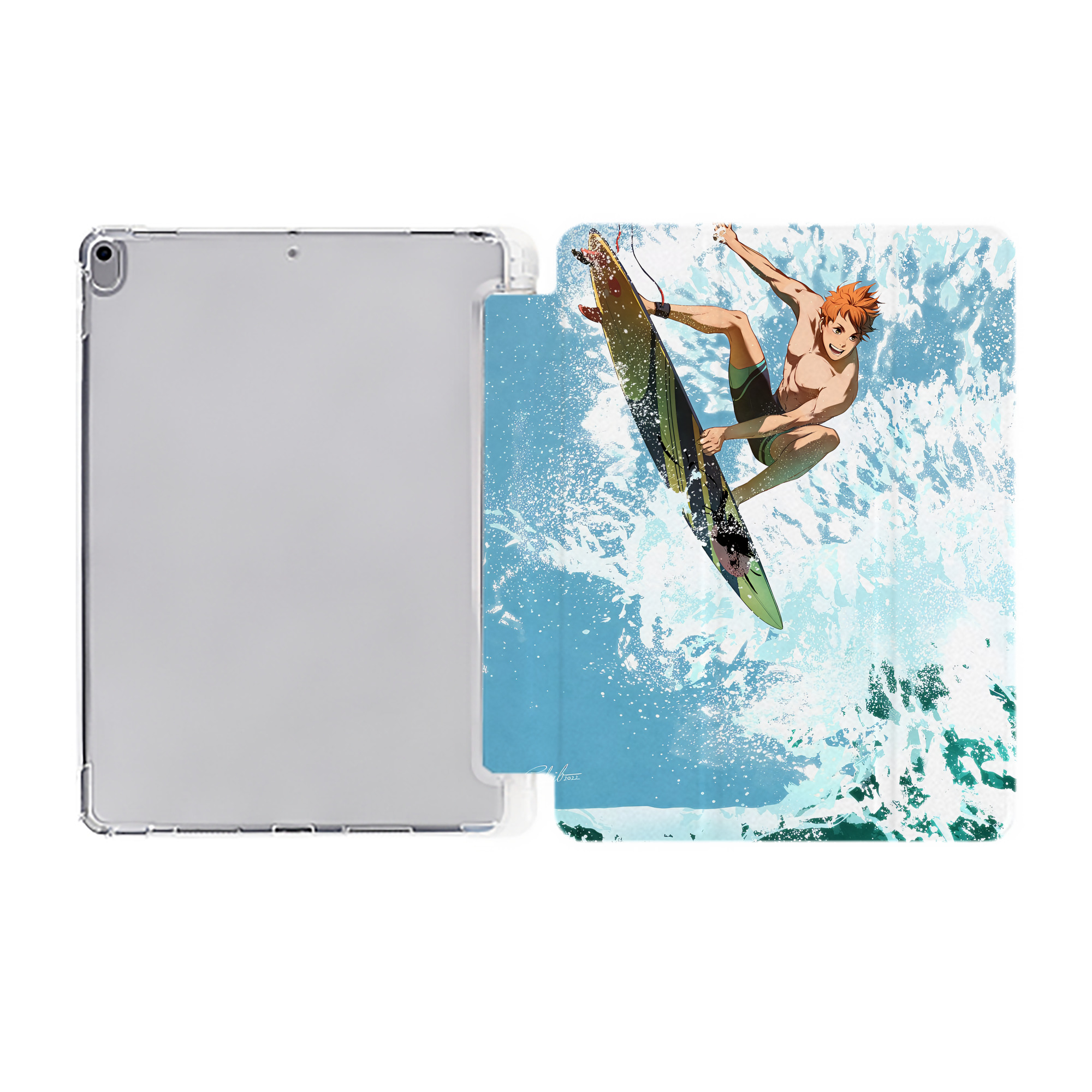 （画像用） ハイキュー!! Haikyu!! IPad ケース ペン収納付き 三つ折りスタンド PUレザー×シリコン 対応機種9.5/10.5/10.9インチ